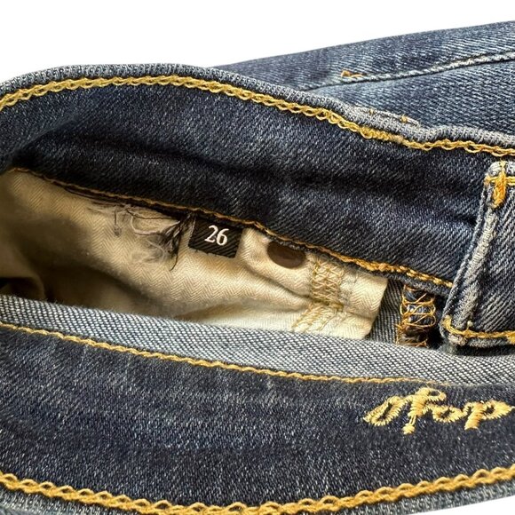 7FAMK Dojo Jeans Dark Wash Denim Flare Leg Size 25 7 for all Mankind - Picture 6 of 6